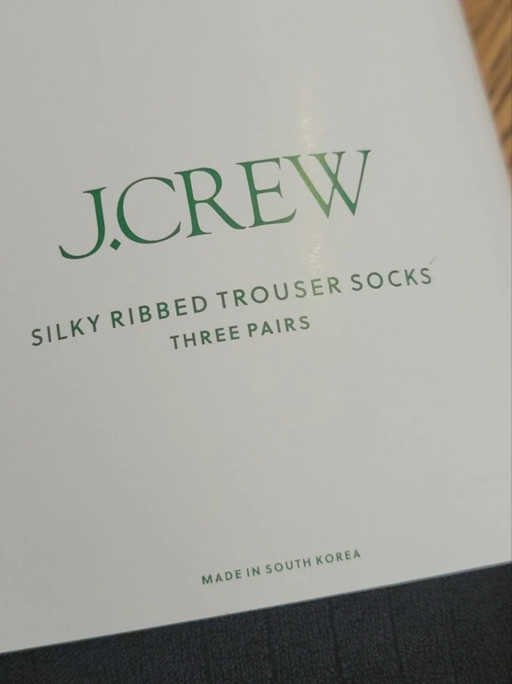 J. Crew Silky Ribbed Trouser Socks - 3 pair - Navy, Black, Ivory